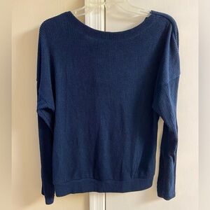 Maeve‎ Anthropologie top navy blue long sleeve slouchy Medium